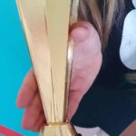 Puchar za II miejsce w koszykówce dziewcząt 3x3 – kategoria dzieci młodszych.